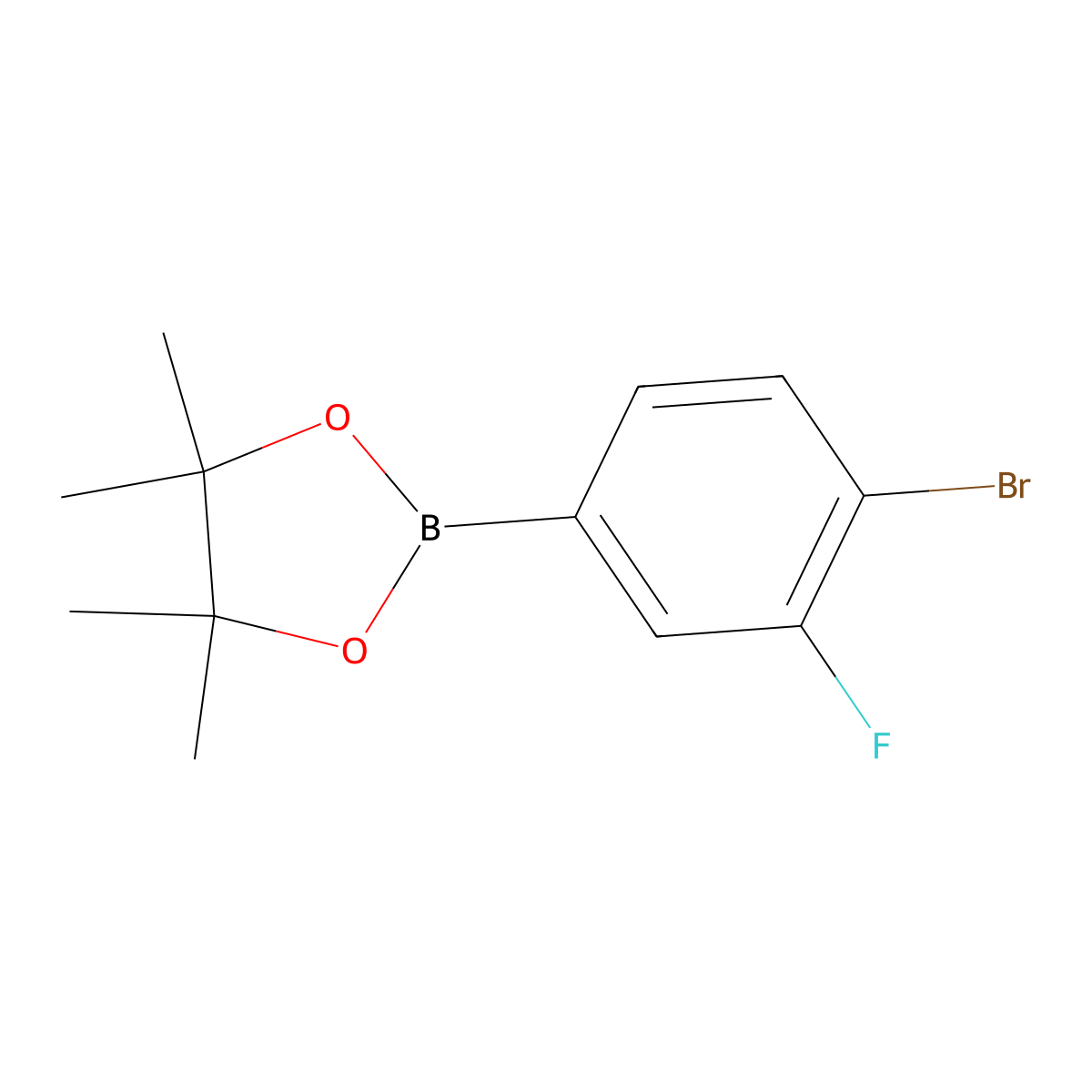 2-(4-Bromo-3-fluorophenyl)-4,4,5,5-tetramethyl-1,3,2-dioxaborolane molecular structure, CAS 1451391-19-7