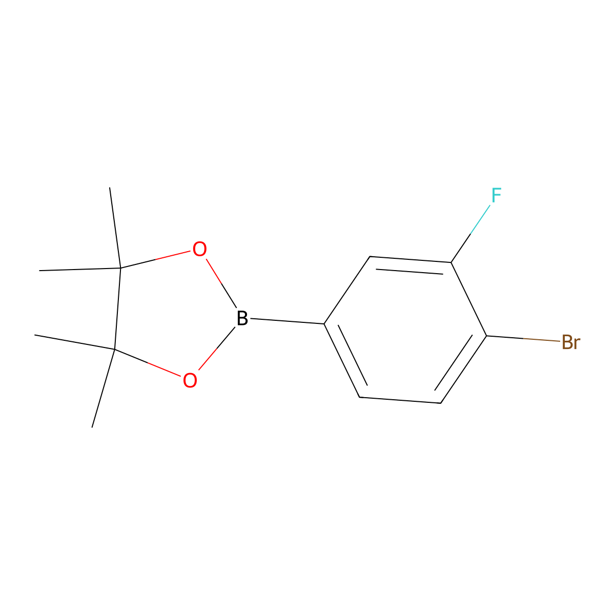 2-(4-Bromo-3-fluorophenyl)-4,4,5,5-tetramethyl-1,3,2-dioxaborolane molecular structure, CAS 1451391-19-7