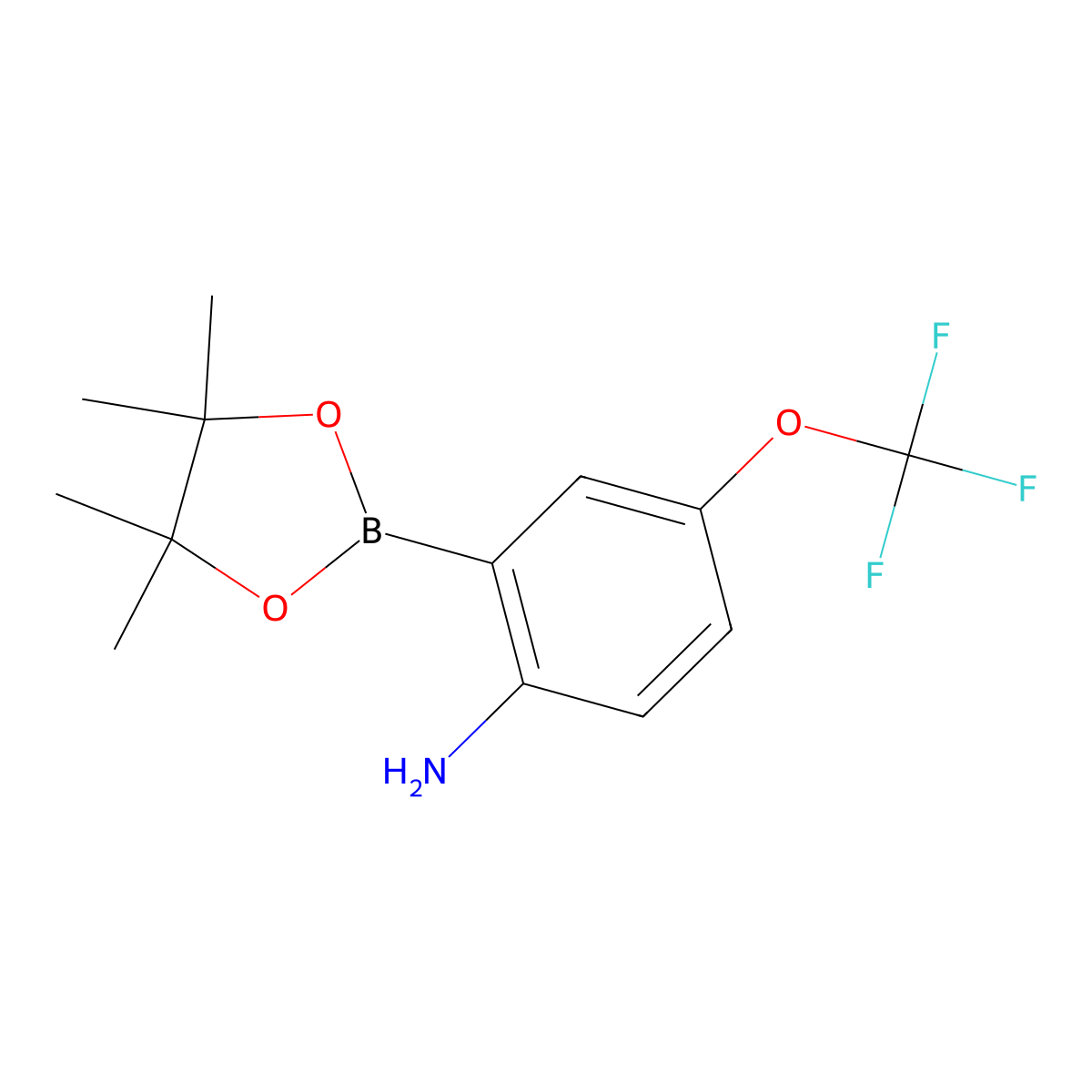 2-(4,4,5,5-Tetramethyl-1,3,2-dioxaborolan-2-YL)-4-(trifluoromethoxy)aniline molecular structure, CAS 1451391-22-2