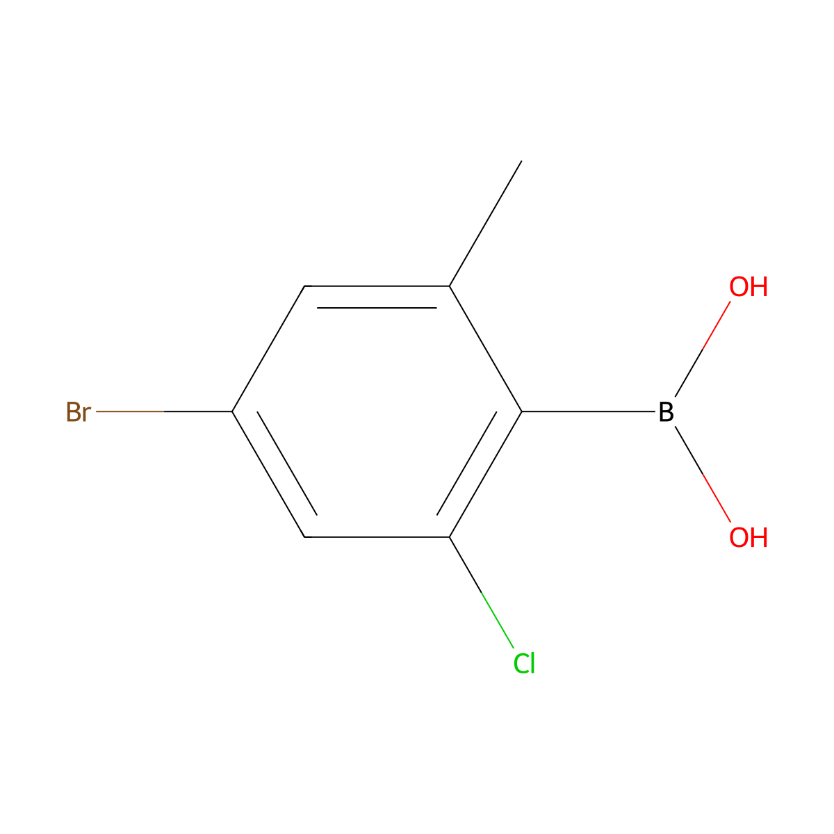 4-Bromo-2-chloro-6-methylphenylboronic acid molecular structure, CAS 1451391-28-8