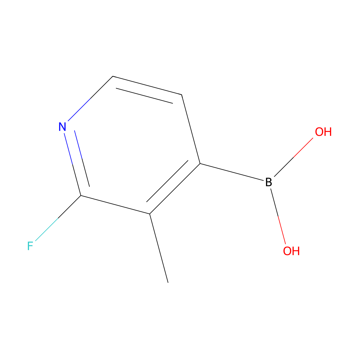 2-Fluoro-3-methylpyridine-4-boronic acid molecular structure, CAS 1451391-34-6