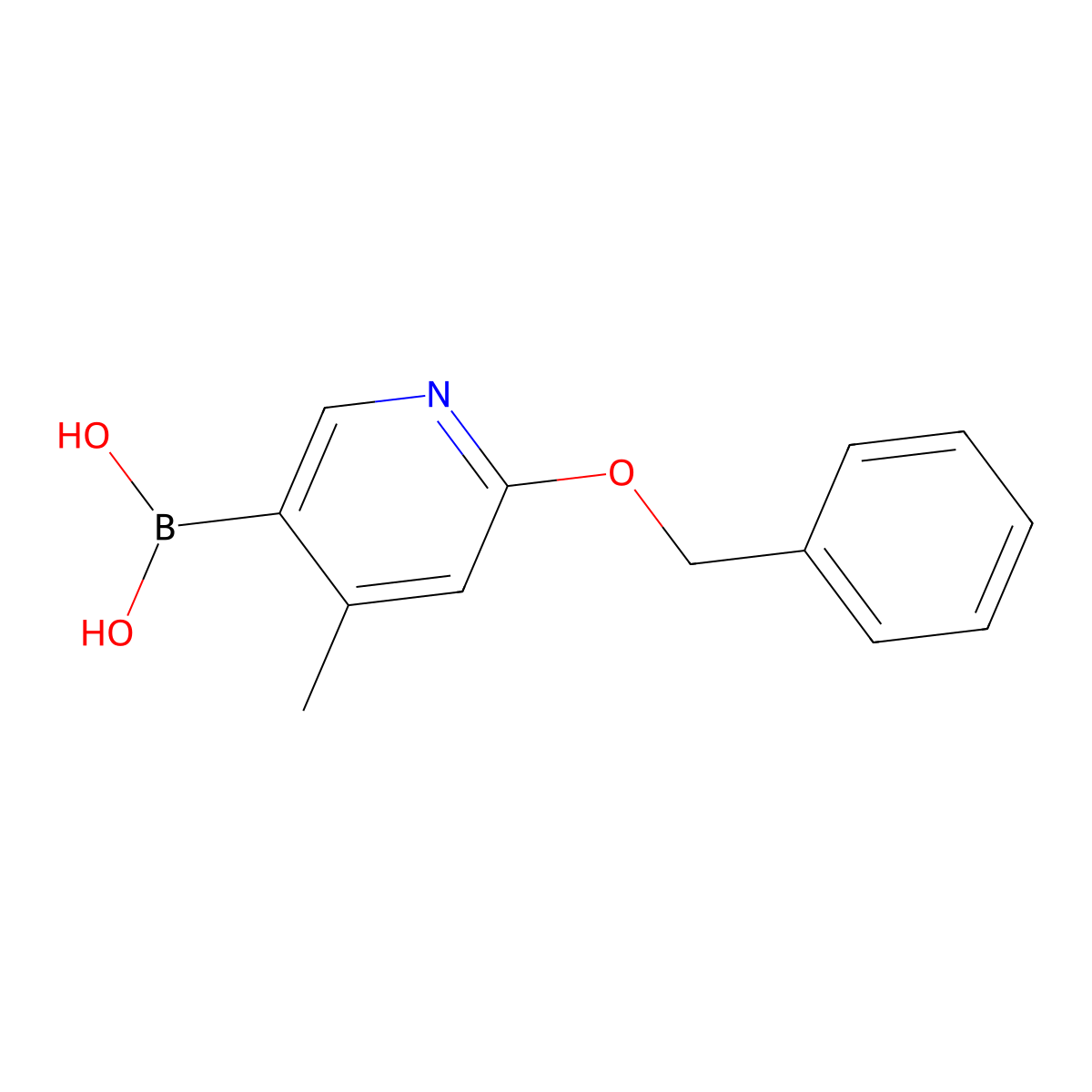 2-(Benzyloxy)-4-methylpyridine-5-boronic acid molecular structure, CAS 1451391-35-7