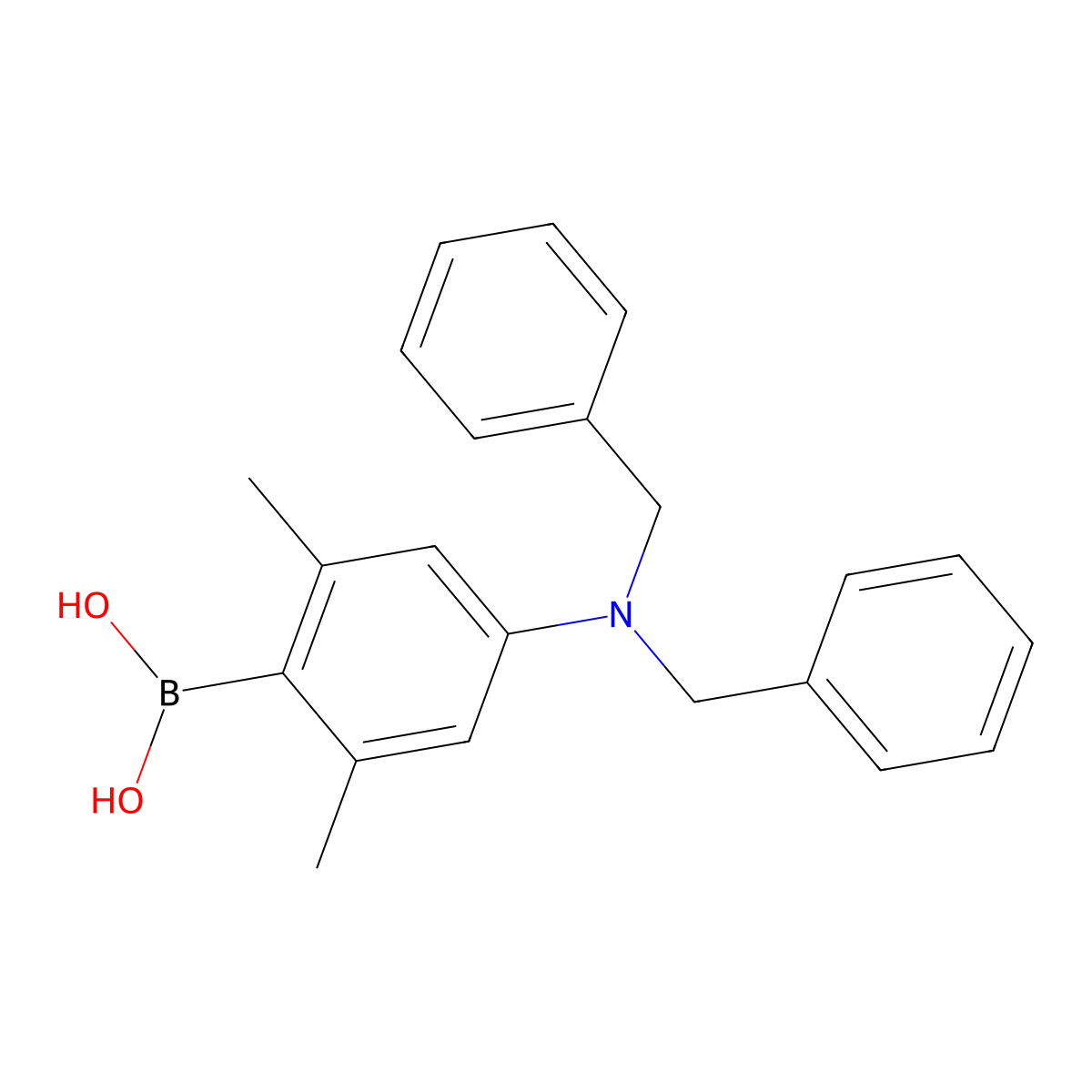 4-(Dibenzylamino)-2,6-dimethylphenylboronic acid molecular structure, CAS 1451391-44-8
