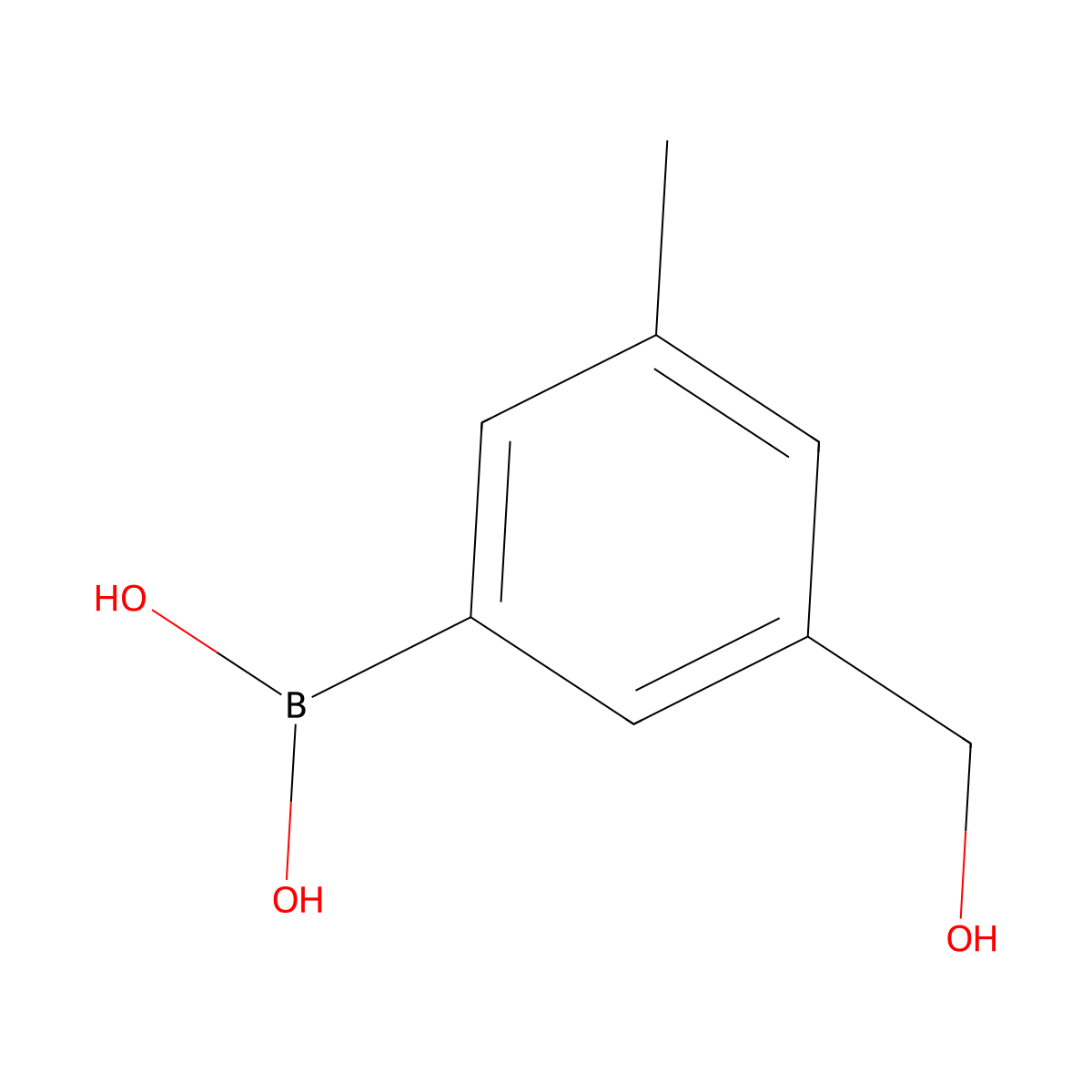 3-(Hydroxymethyl)-5-methylphenylboronic Acid molecular structure, CAS 1451391-46-0