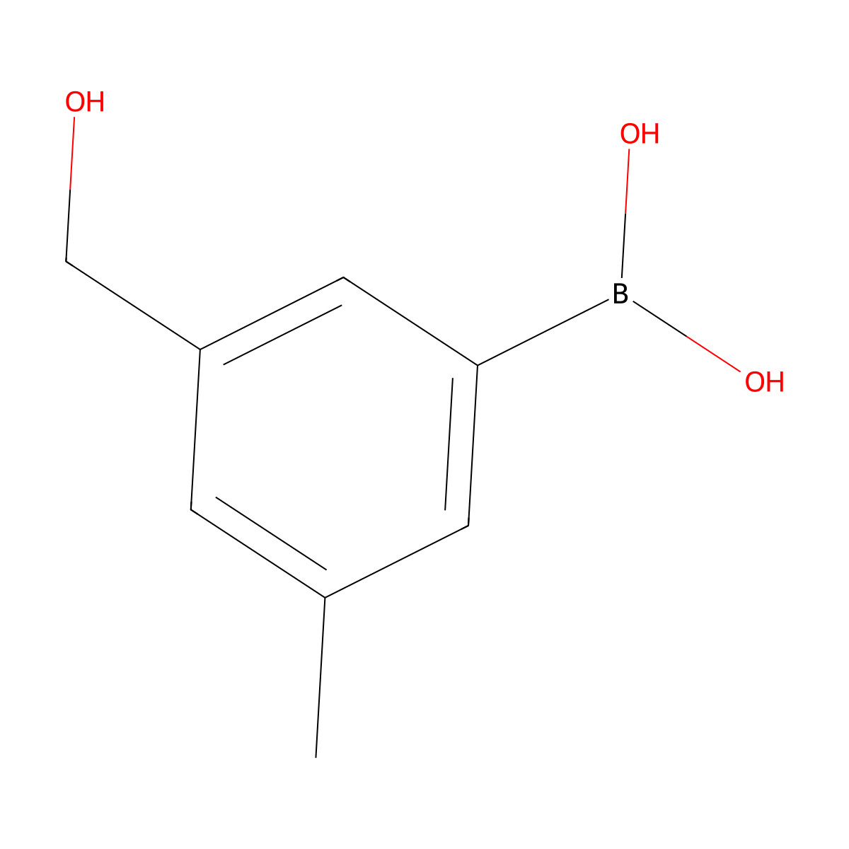 3-(Hydroxymethyl)-5-methylphenylboronic Acid molecular structure, CAS 1451391-46-0