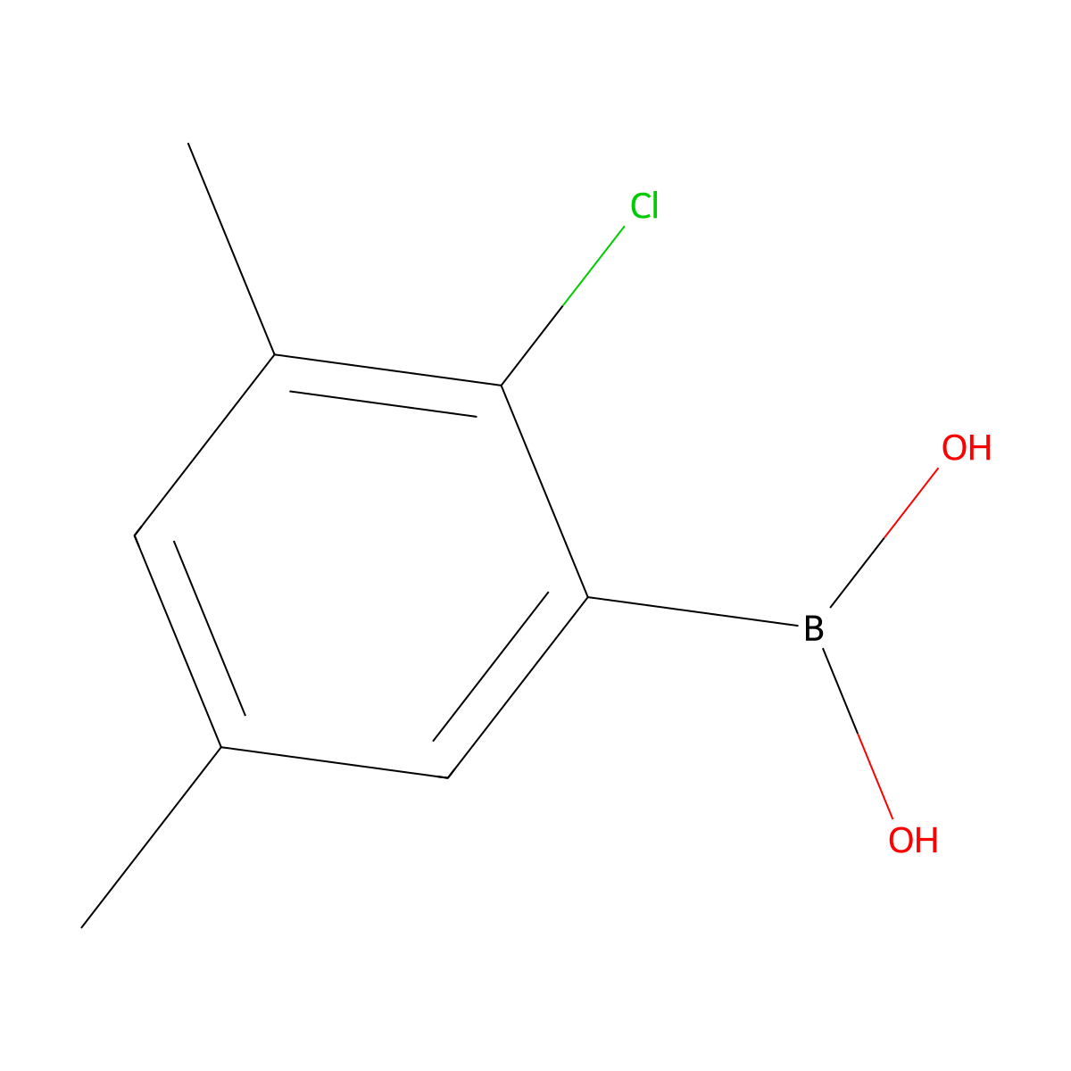 (2-Chloro-3,5-dimethylphenyl)boronic acid molecular structure, CAS 1451391-50-6