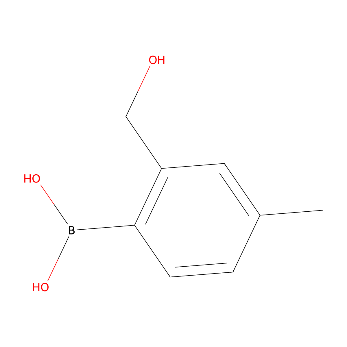 (2-(Hydroxymethyl)-4-methylphenyl)boronic acid molecular structure, CAS 1451391-52-8