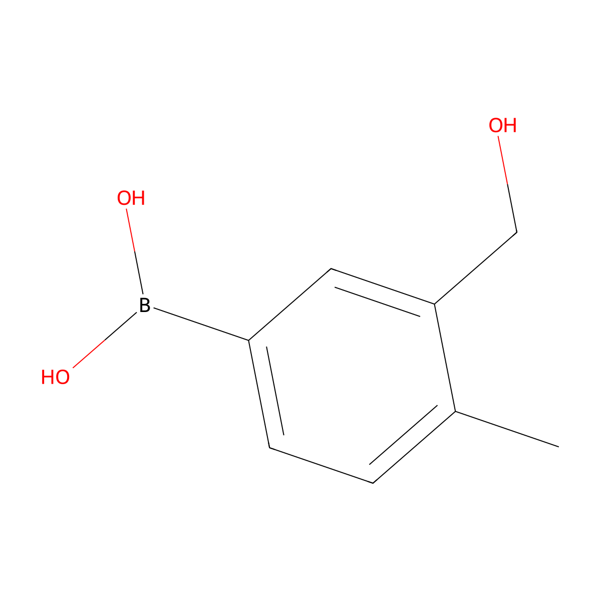 3-Hydroxymethyl-4-methylphenylboronic acid molecular structure, CAS 1451391-54-0