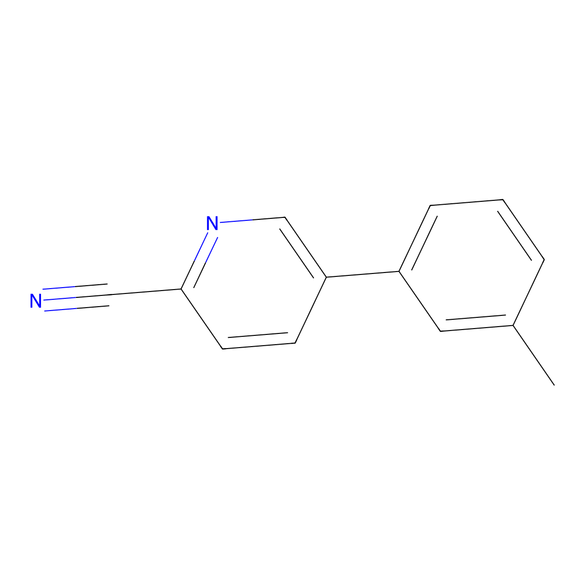5-(m-Tolyl)picolinonitrile molecular structure, CAS 1451391-57-3