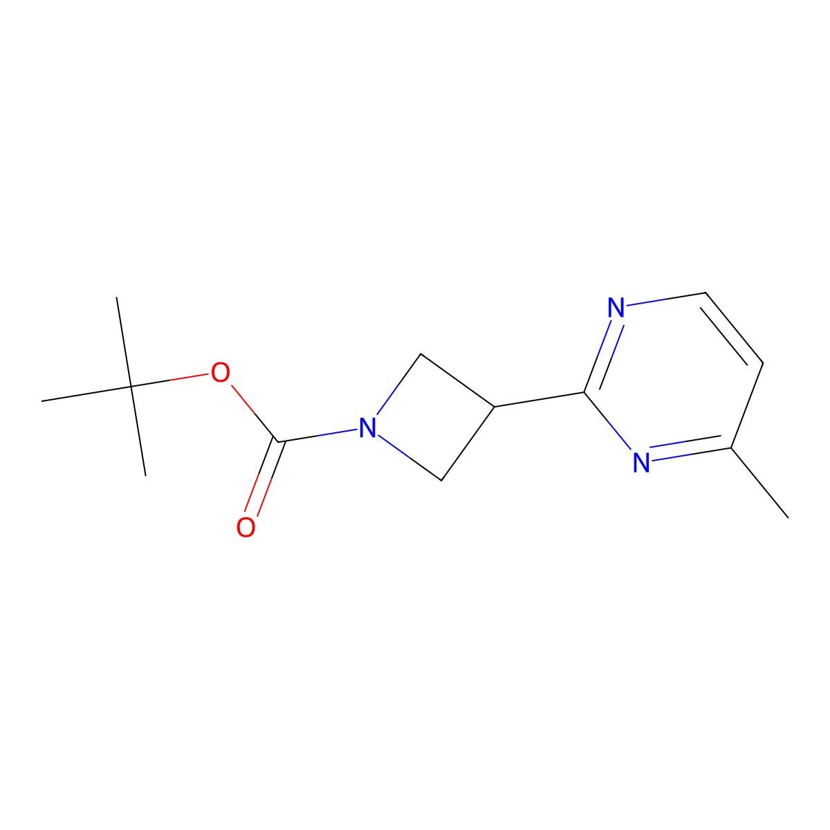 Tert-butyl 3-(4-methylpyrimidin-2-YL)azetidine-1-carboxylate molecular structure, CAS 1451391-58-4