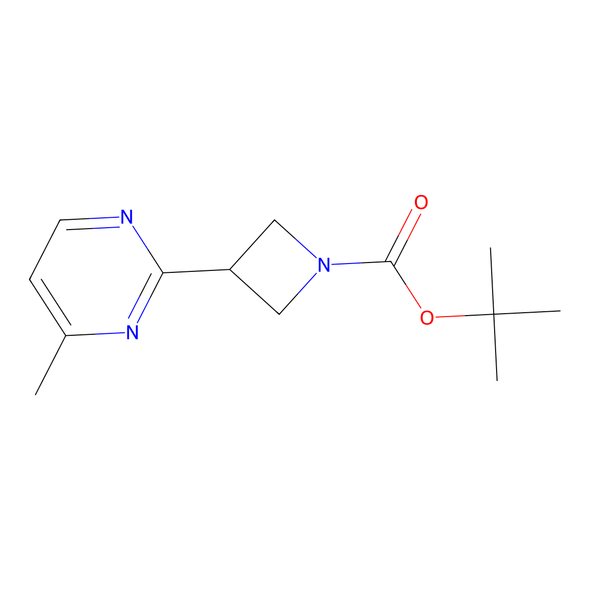 Tert-butyl 3-(4-methylpyrimidin-2-YL)azetidine-1-carboxylate molecular structure, CAS 1451391-58-4