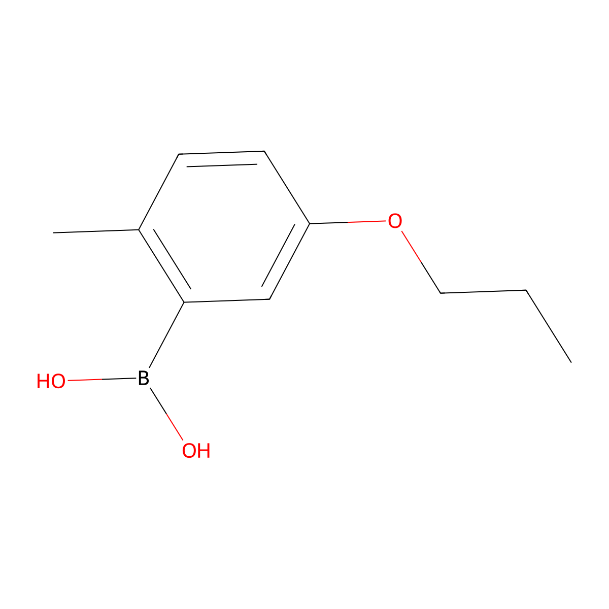 2-Methyl-5-propoxyphenylboronic acid molecular structure, CAS 1451391-64-2