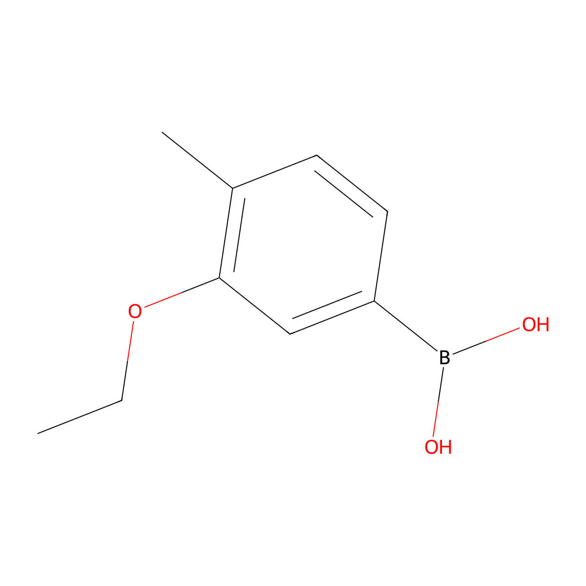 (3-Ethoxy-4-methylphenyl)boronic acid molecular structure, CAS 1451391-68-6