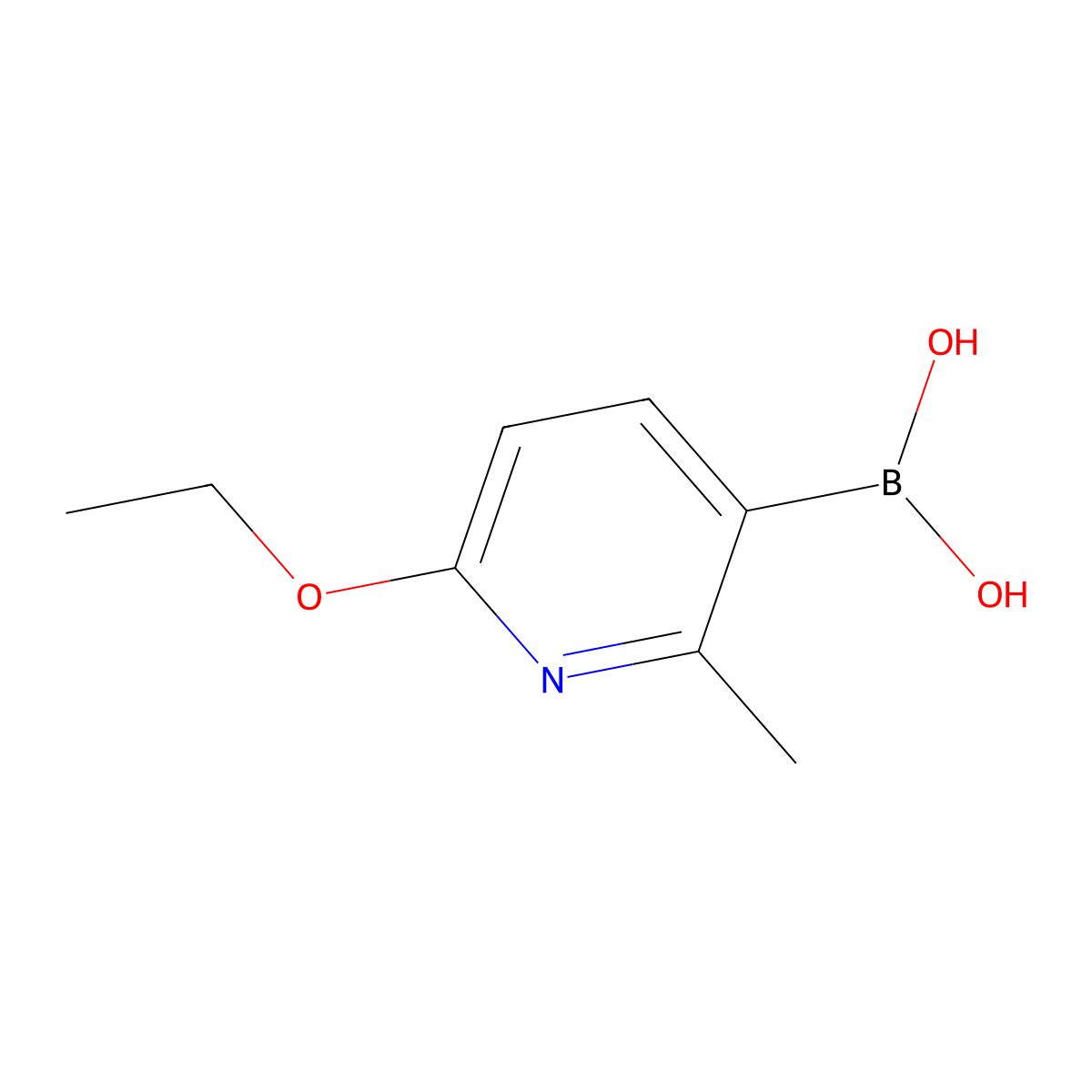 6-Ethoxy-2-methylpyridine-3-boronic acid molecular structure, CAS 1451391-75-5