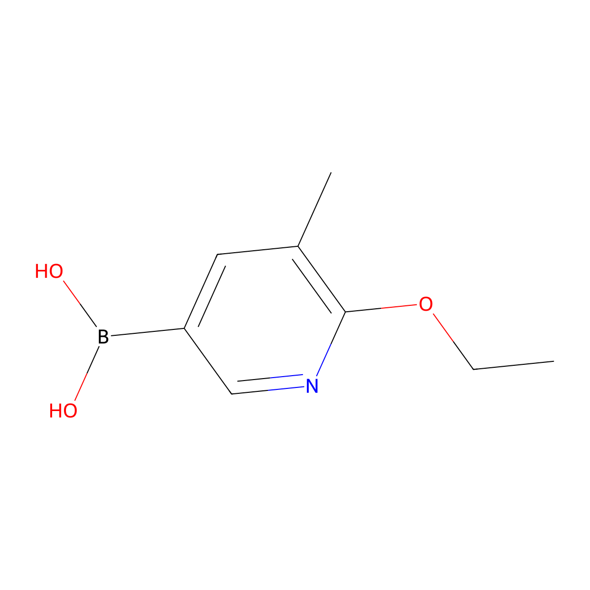 2-Ethoxy-3-methylpyridine-5-boronic acid molecular structure, CAS 1451391-77-7
