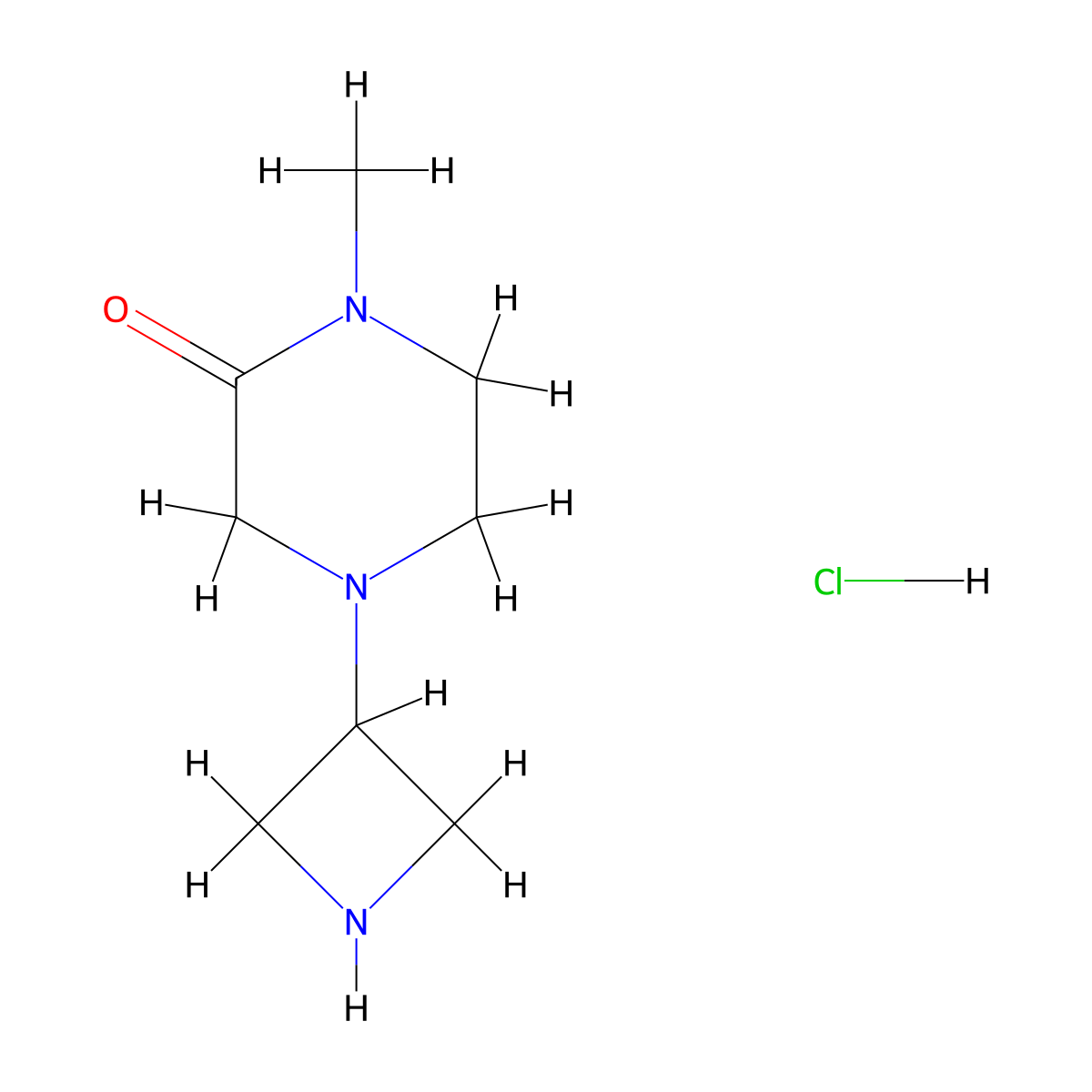 4-(Azetidin-3-yl)-1-methylpiperazin-2-one hydrochloride molecular structure, CAS 1451391-79-9
