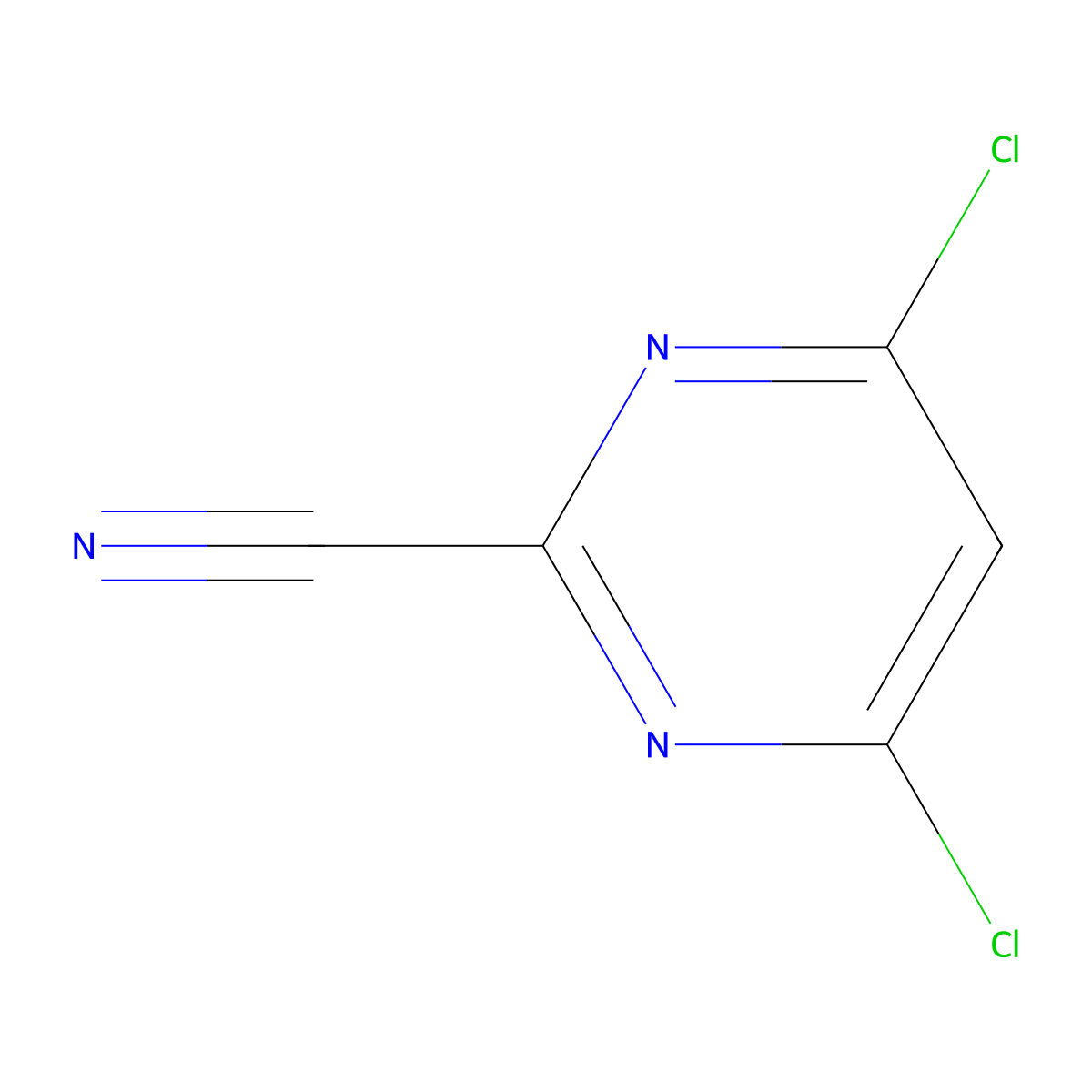 4,6-Dichloropyrimidine-2-carbonitrile molecular structure, CAS 1451391-83-5