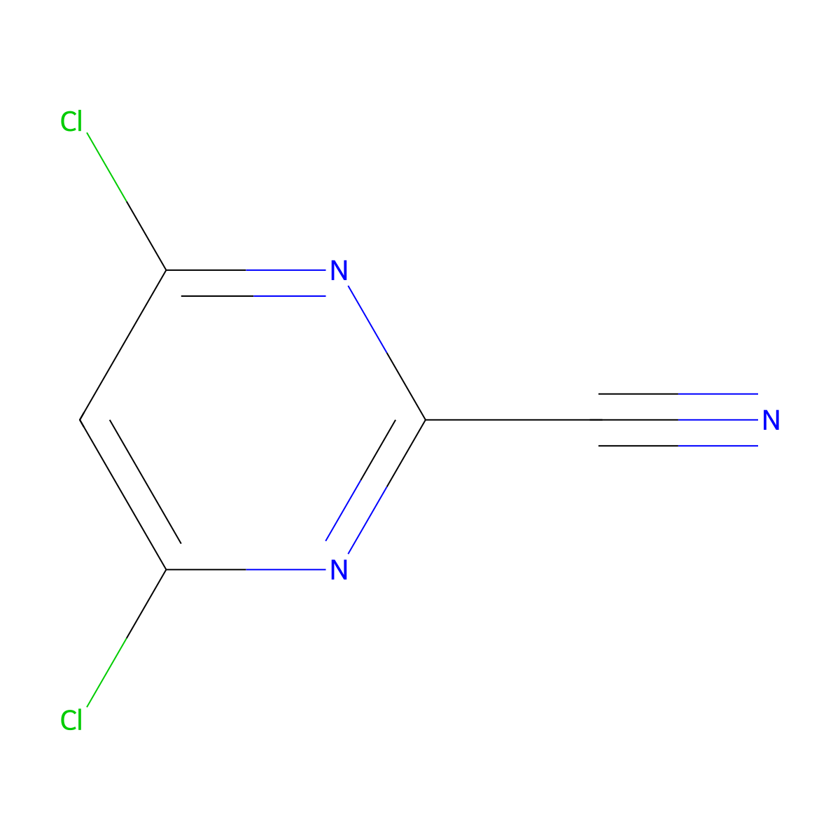 4,6-Dichloropyrimidine-2-carbonitrile molecular structure, CAS 1451391-83-5