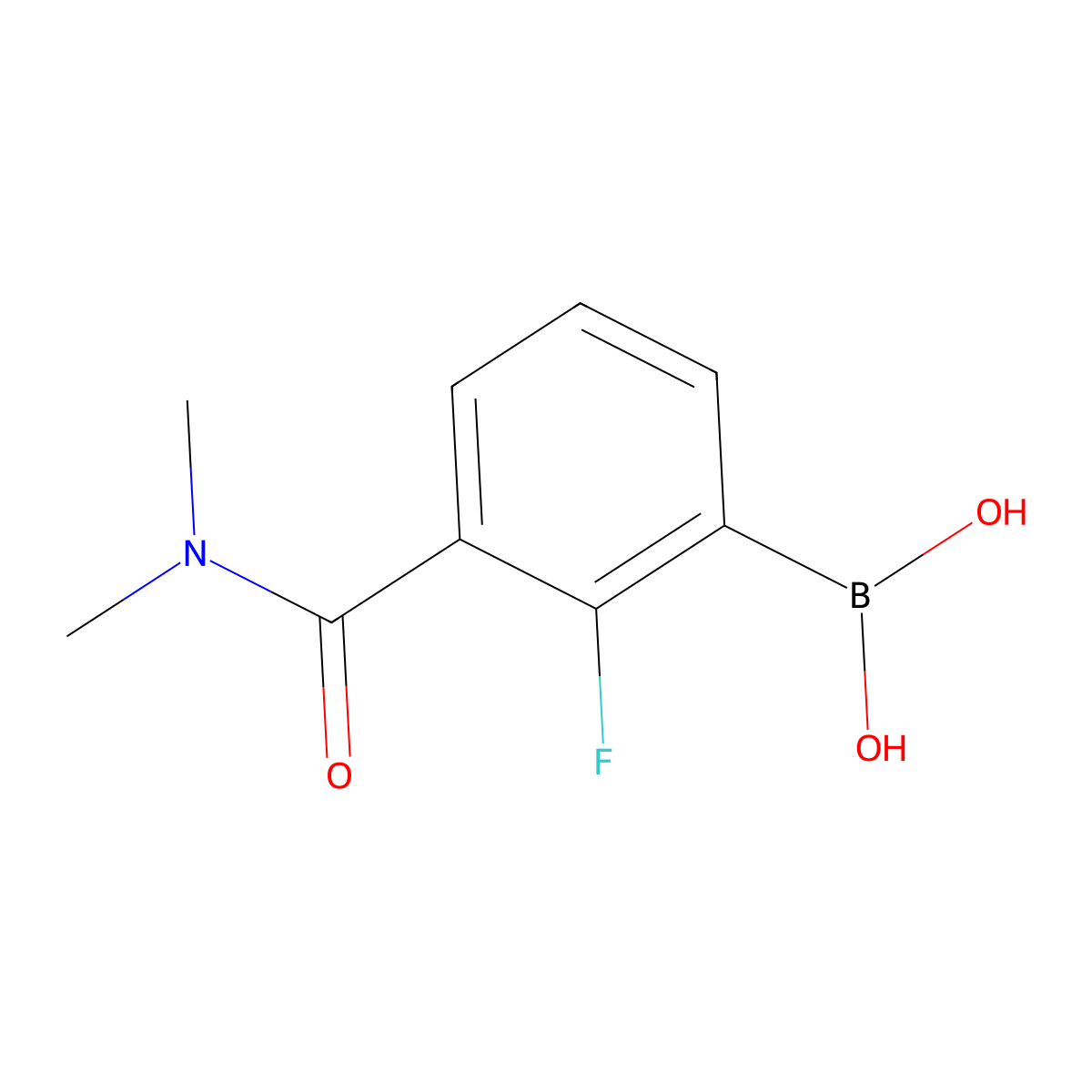 2-Fluoro-3-(N,N-dimethylaminocarbonyl)phenylboronic acid molecular structure, CAS 1451391-88-0