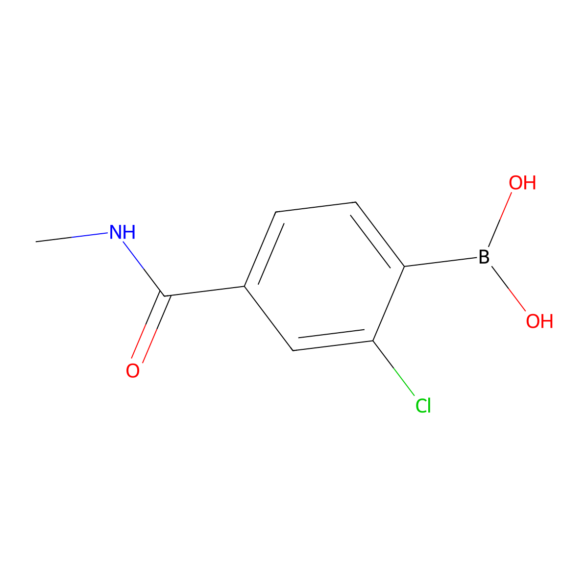 2-Chloro-4-(methylcarbamoyl)phenylboronic acid molecular structure, CAS 1451391-89-1
