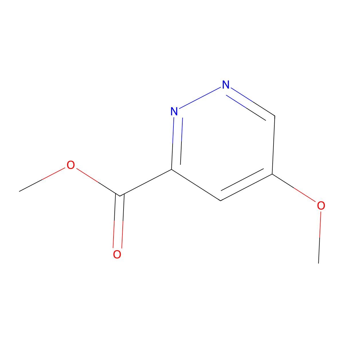 Methyl 5-methoxypyridazine-3-carboxylate molecular structure, CAS 1451391-95-9