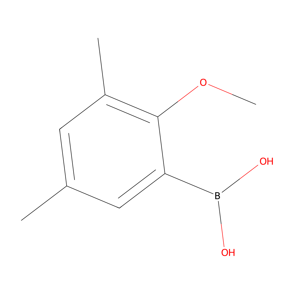 Boronic acid, B-(2-methoxy-3,5-dimethylphenyl)- molecular structure, CAS 1451391-98-2