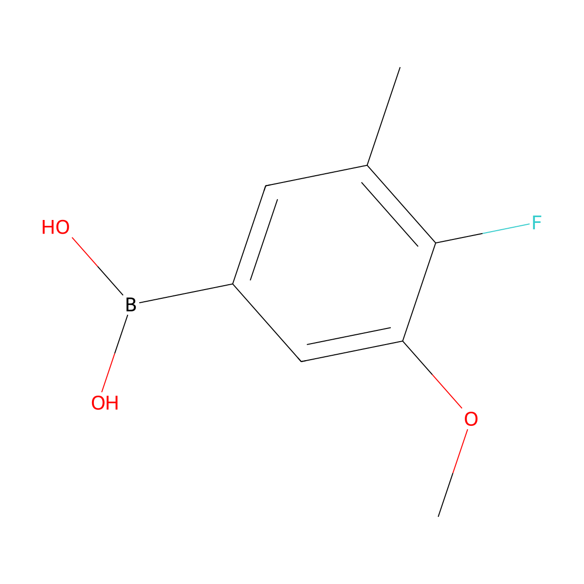 4-Fluoro-3-methoxy-5-methylphenylboronic acid molecular structure, CAS 1451392-02-1