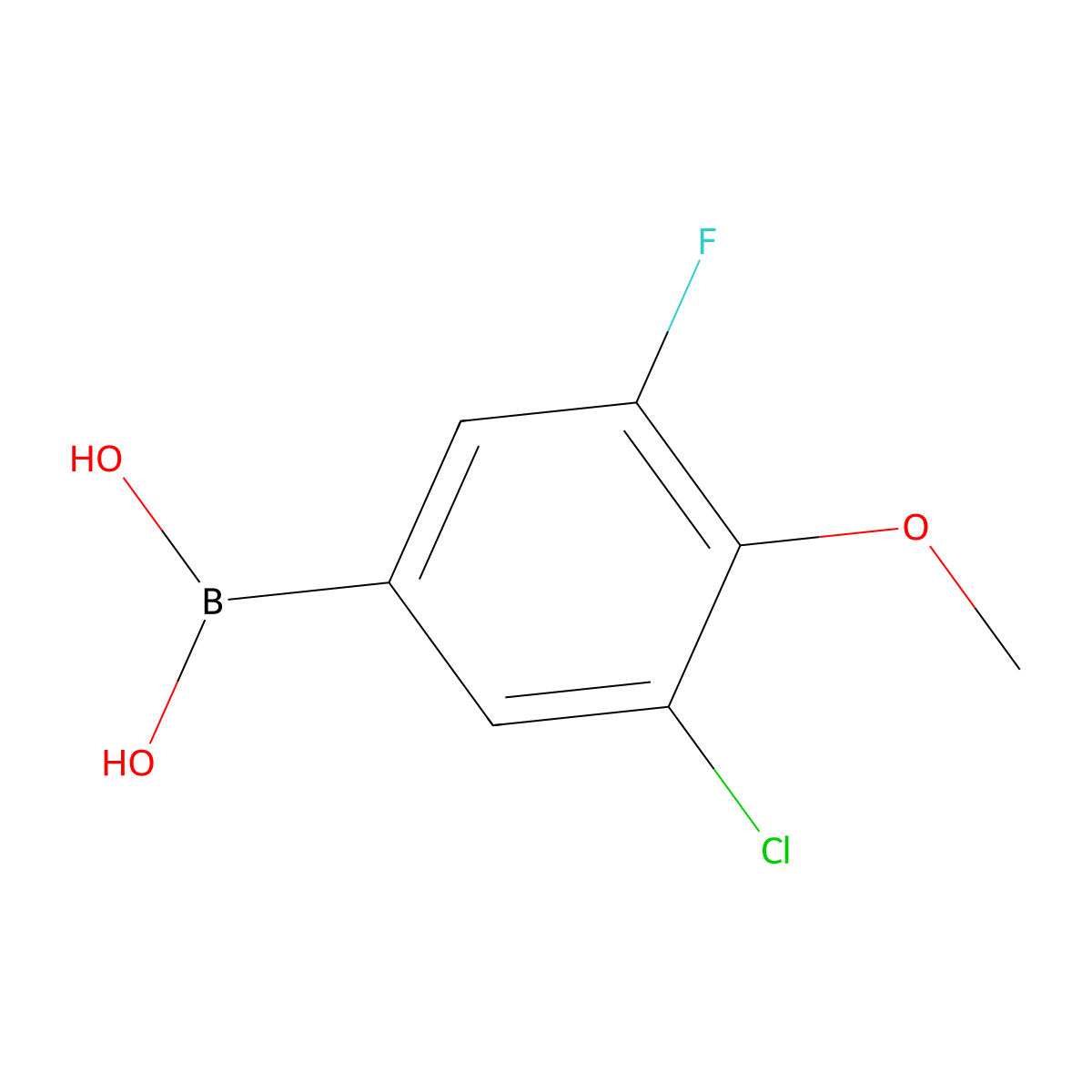 3-Chloro-5-fluoro-4-methoxyphenylboronic acid molecular structure, CAS 1451392-04-3