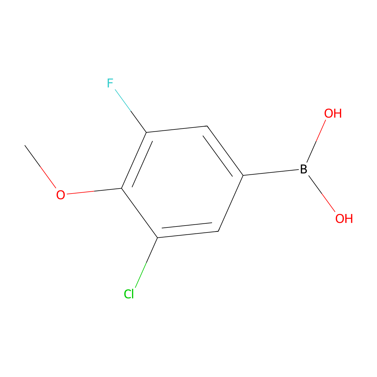 3-Chloro-5-fluoro-4-methoxyphenylboronic acid molecular structure, CAS 1451392-04-3