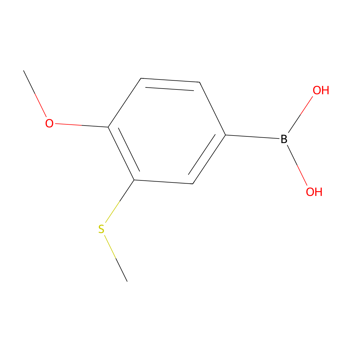 4-Methoxy-3-(methylthio)phenylboronic acid molecular structure, CAS 1451392-05-4
