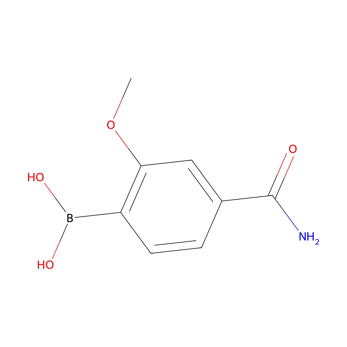 4-Carbamoyl-2-methoxyphenylboronic acid molecular structure, CAS 1451392-06-5