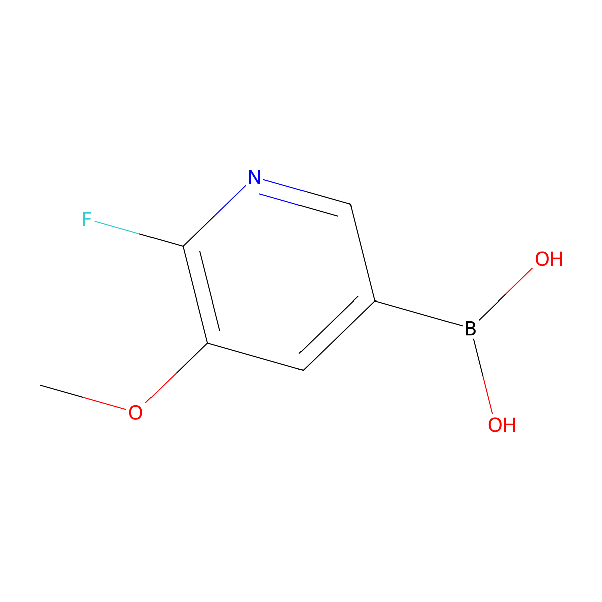 2-Fluoro-3-methoxypyridine-5-boronic acid molecular structure, CAS 1451392-07-6