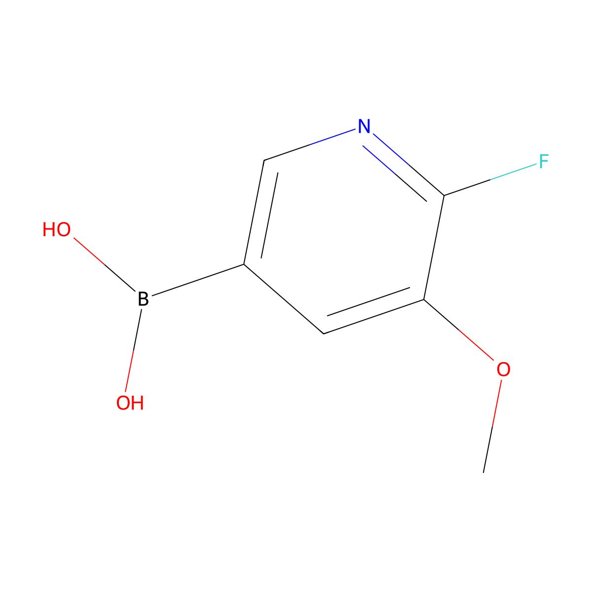 2-Fluoro-3-methoxypyridine-5-boronic acid molecular structure, CAS 1451392-07-6