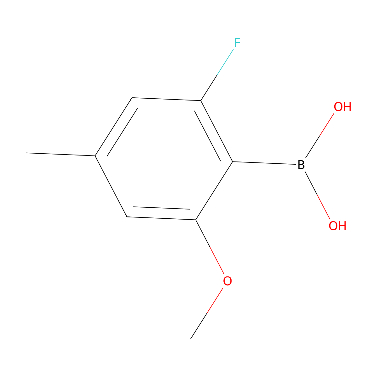 2-Fluoro--6-methoxy-4-methylphenylboronic acid molecular structure, CAS 1451392-08-7