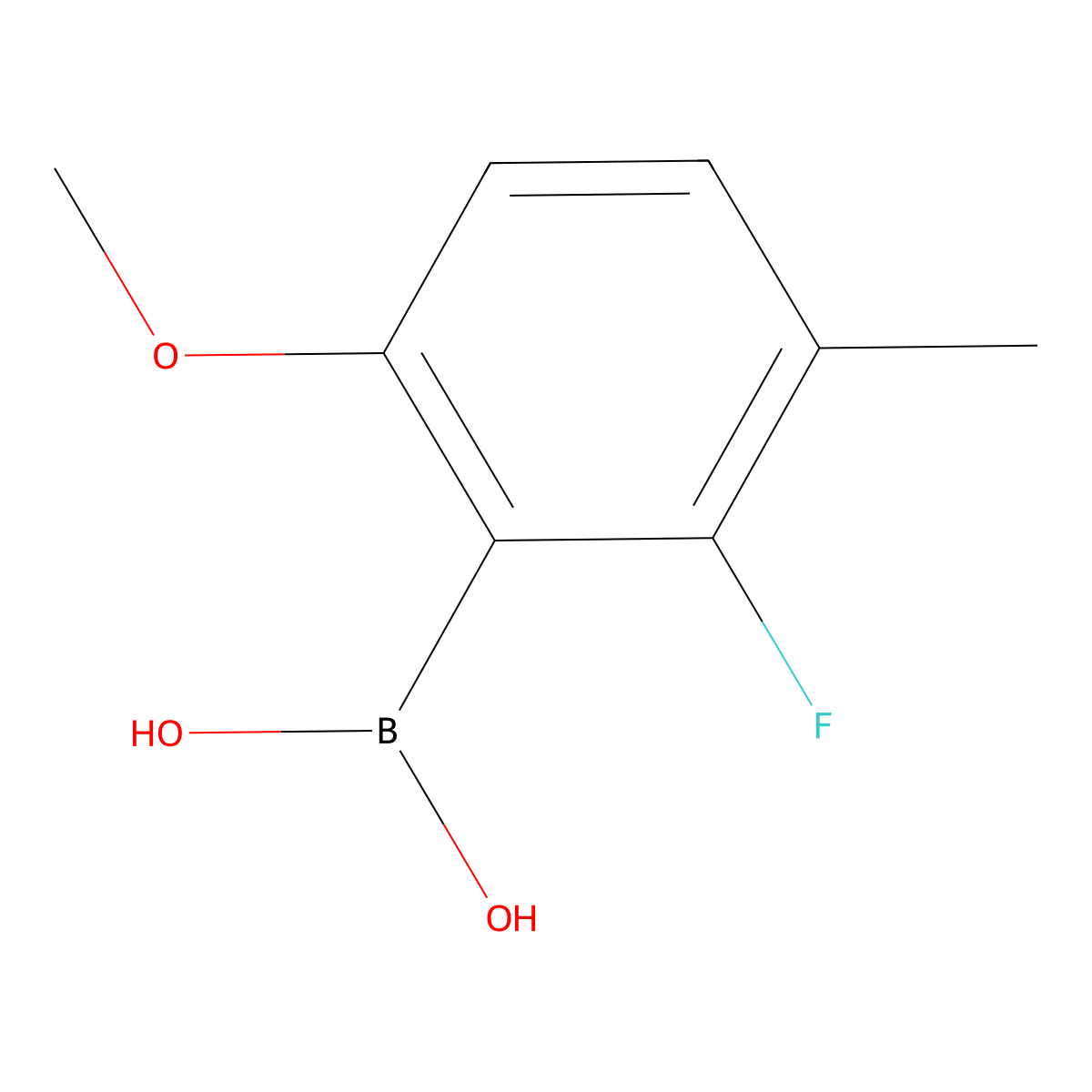 2-Fluoro-6-methoxy-3-methylphenylboronic acid molecular structure, CAS 1451392-12-3