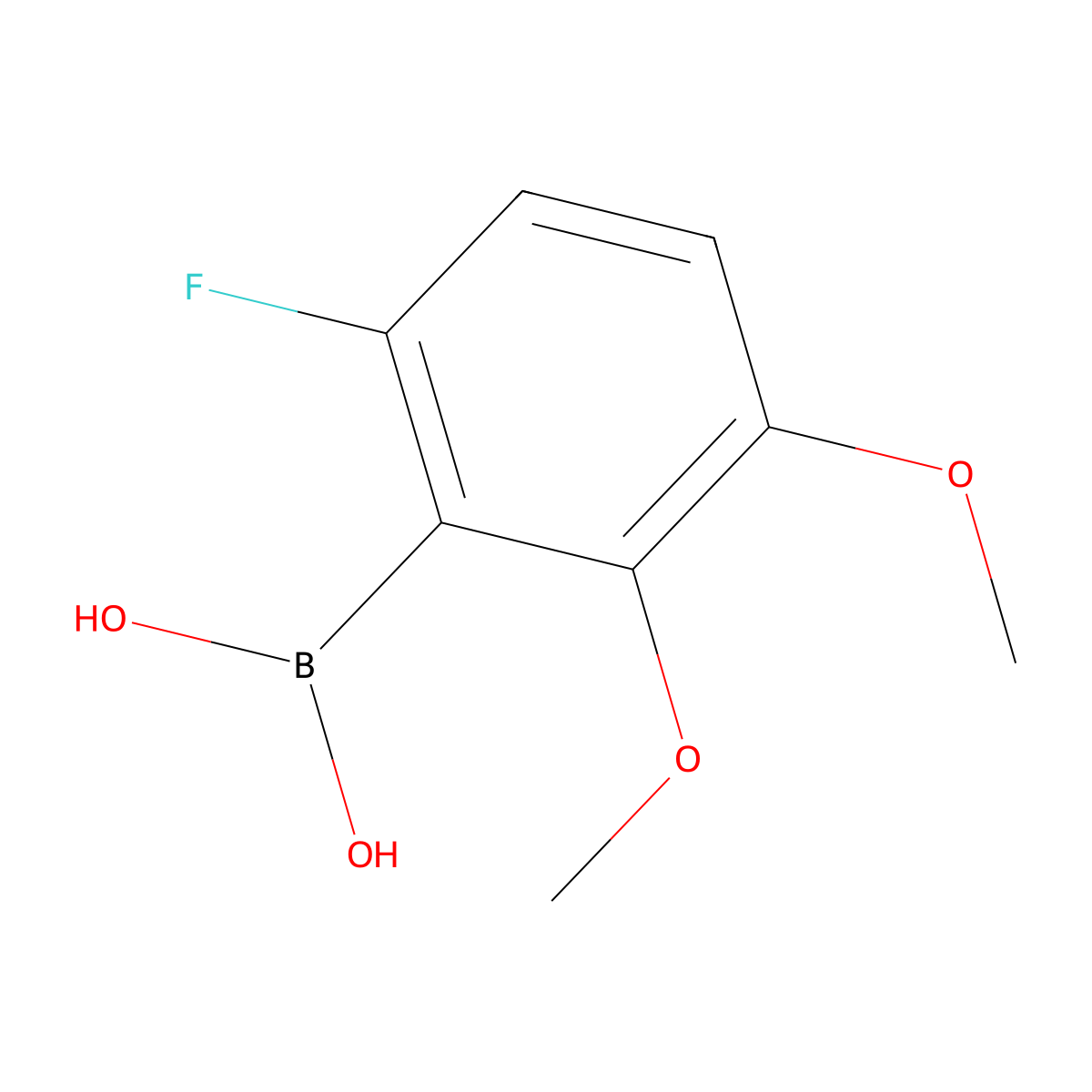 2,3-Dimethoxy-6-fluorophenylboronic acid molecular structure, CAS 1451392-13-4