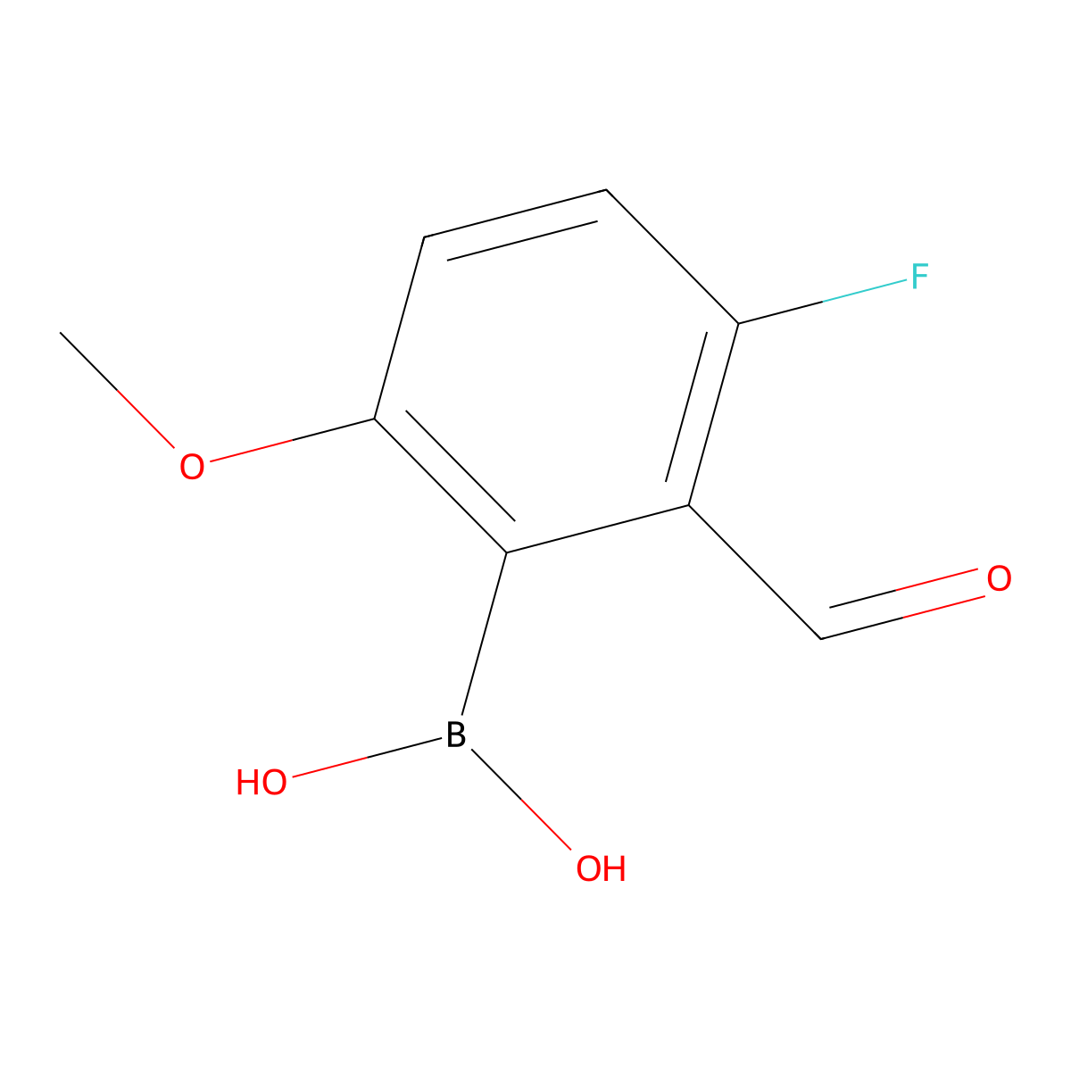 3-Fluoro-2-formyl-6-methoxyphenylboronic acid molecular structure, CAS 1451392-14-5