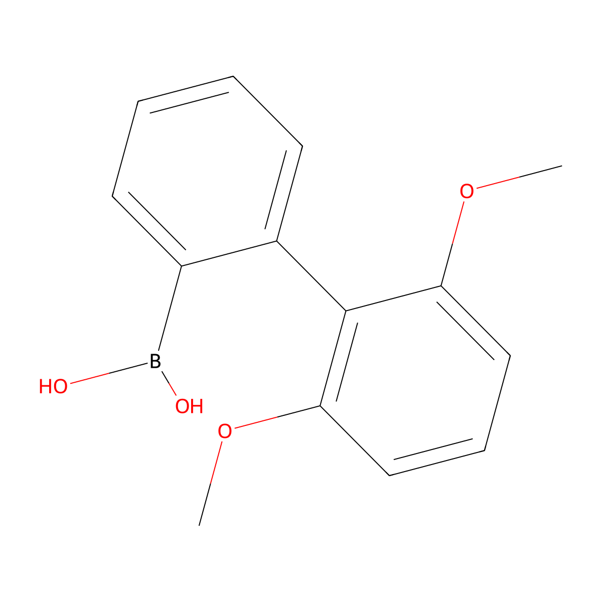 2',6'-Dimethoxybiphenyl-2-ylboronic acid molecular structure, CAS 1451392-16-7