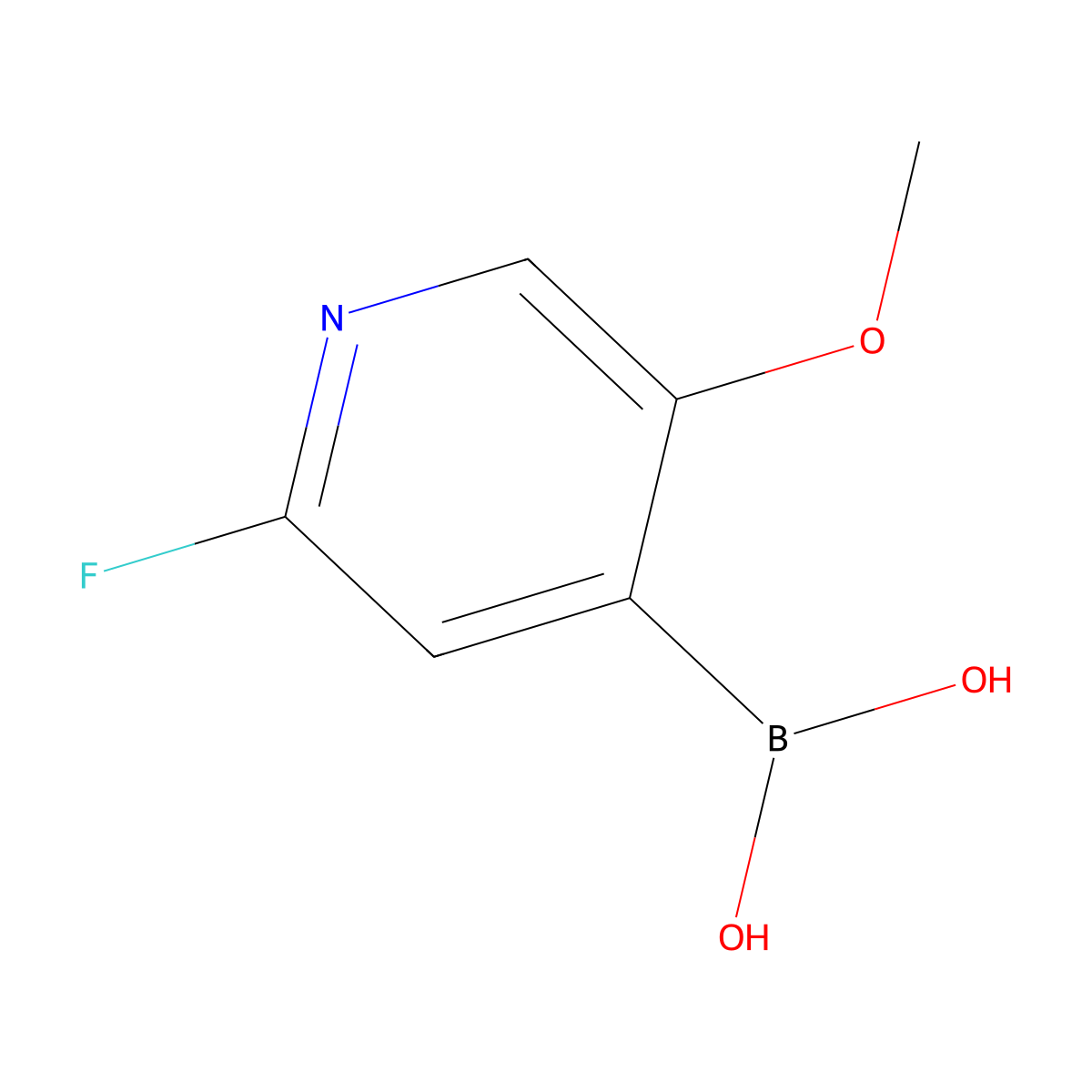 2-Fluoro-5-methoxypyridine-4-boronic acid molecular structure, CAS 1451392-17-8