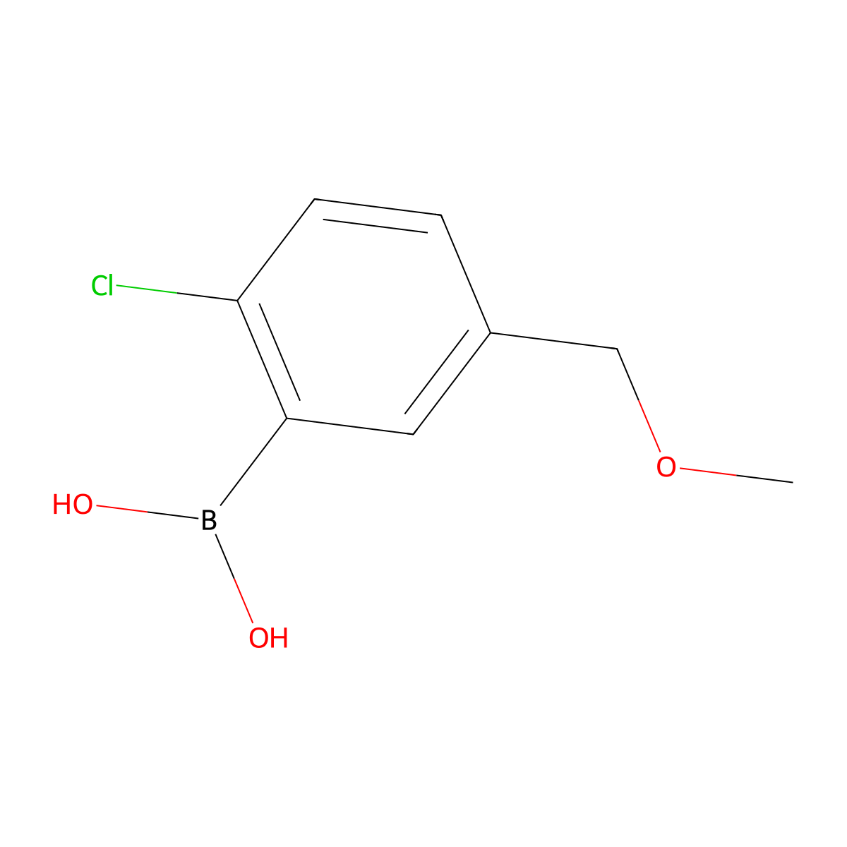 2-Chloro-5-methoxymethylphenylboronic acid molecular structure, CAS 1451392-23-6