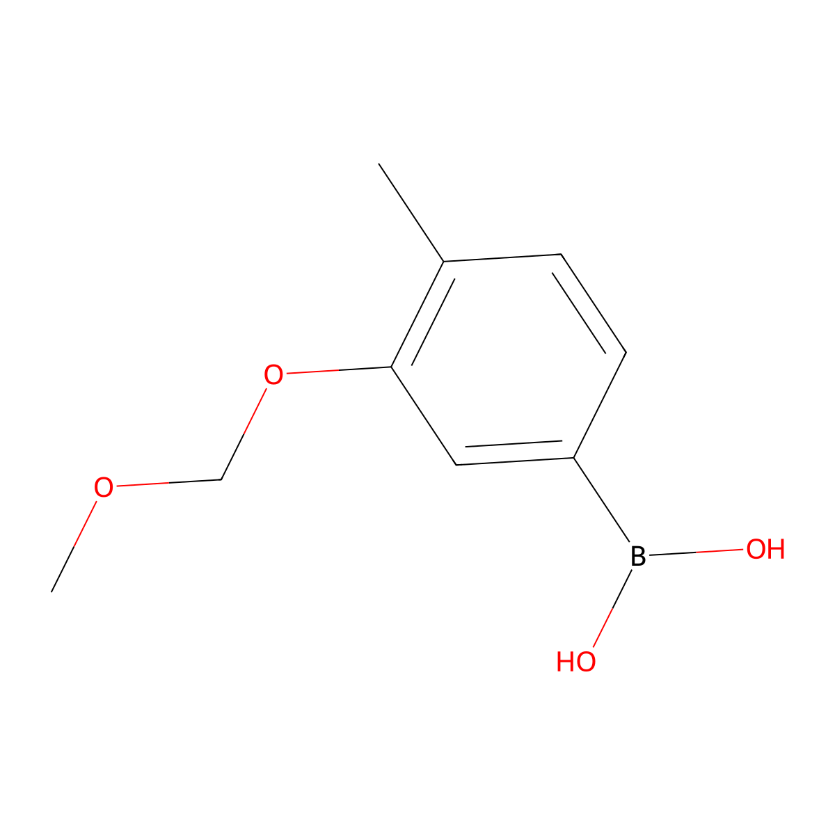 3-Methoxymethoxy-4-methylphenylboronic acid molecular structure, CAS 1451392-25-8