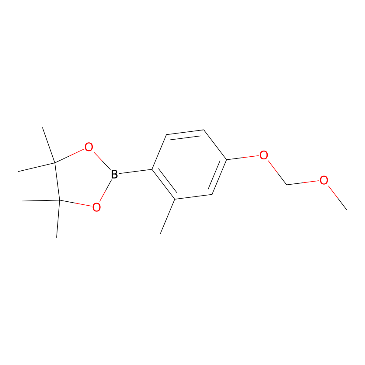 2-Methyl-4-(methoxymethoxy)phenylboronic acid pinacol ester molecular structure, CAS 1451392-30-5