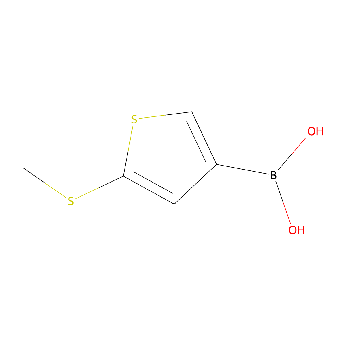 2-(Methylthio)thiophene-4-boronic acid molecular structure, CAS 1451392-40-7