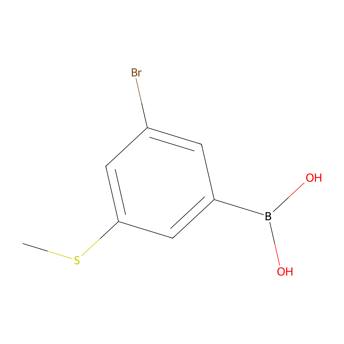3-Bromo-5-(methylsulfanyl)phenylboronic acid molecular structure, CAS 1451392-41-8