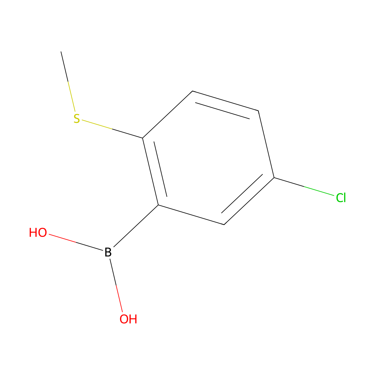 5-Chloro-2-(methylsulfanyl)phenylboronic acid molecular structure, CAS 1451392-55-4
