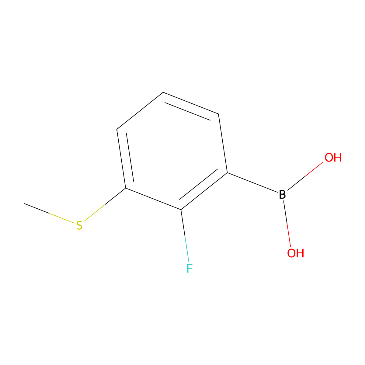 2-Fluoro-3-(methylsulfanyl)phenylboronic acid molecular structure, CAS 1451392-57-6
