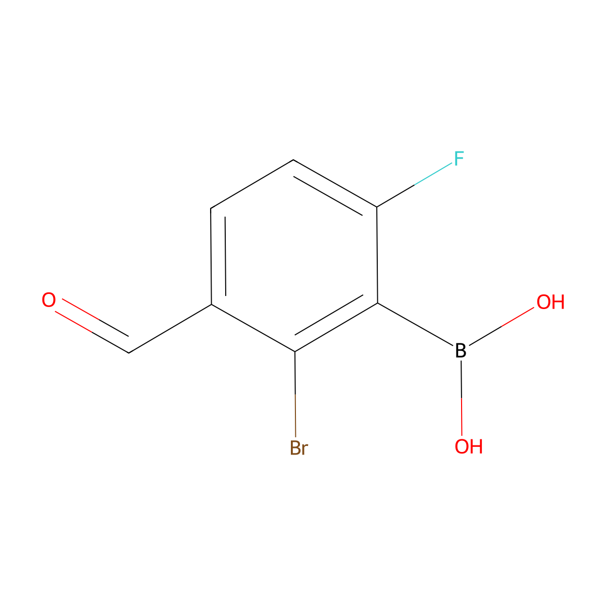 (2-Bromo-6-fluoro-3-formylphenyl)boronic acid molecular structure, CAS 1451392-81-6
