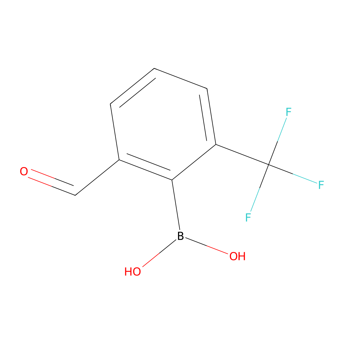 2-Formyl-6-(trifluoromethyl)phenylboronic acid molecular structure, CAS 1451392-93-0