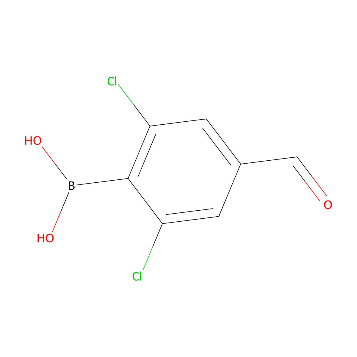 2,6-Dichloro-4-formylphenylboronic acid molecular structure, CAS 1451392-98-5
