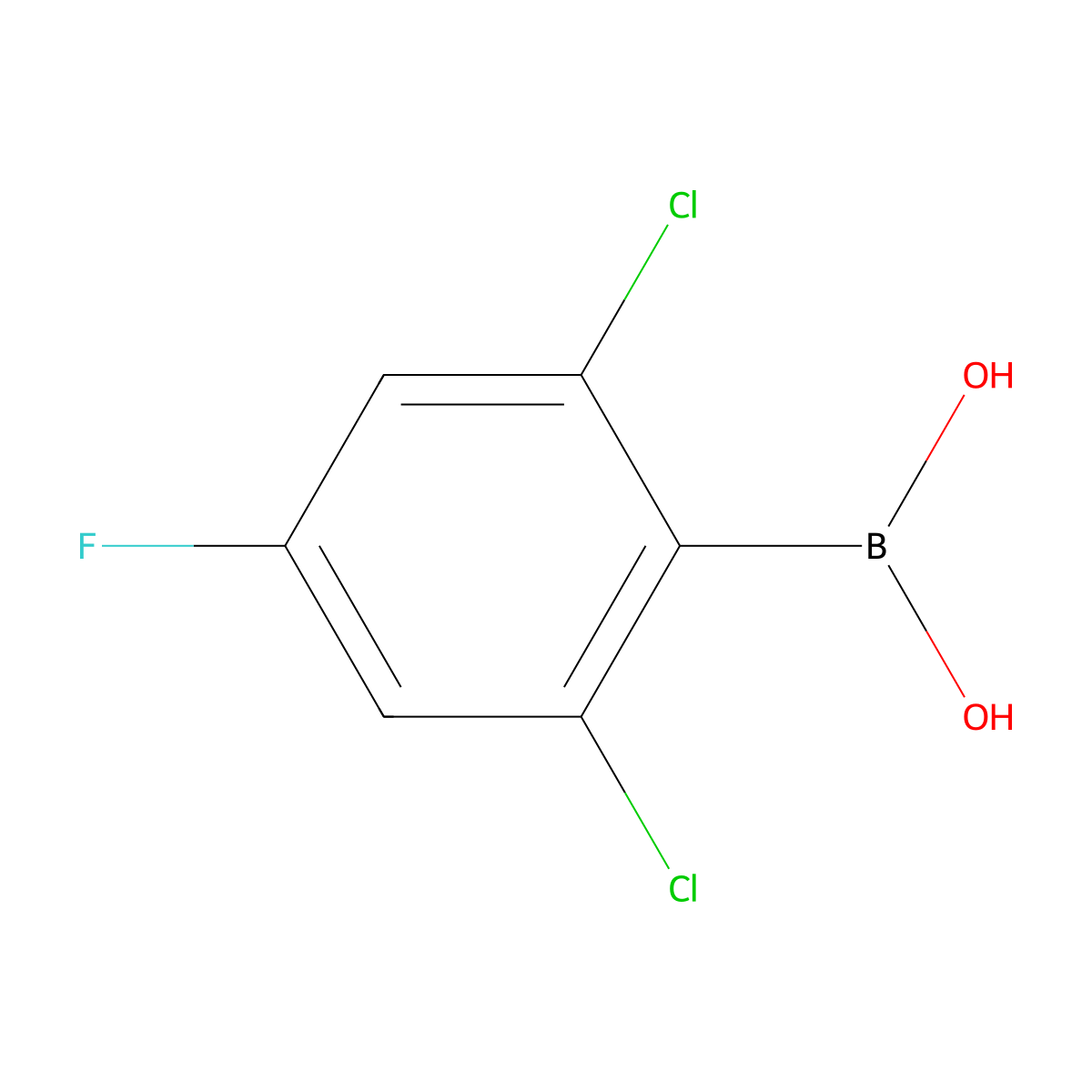 B-(2,6-Dichloro-4-fluorophenyl)boronic acid molecular structure, CAS 1451392-99-6